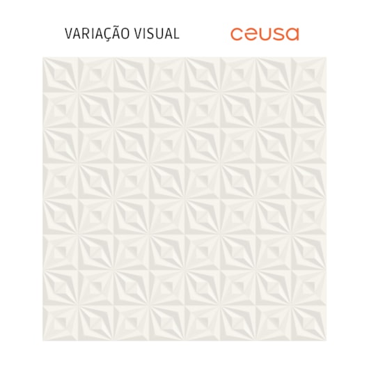 Porcelanato Ceusa Drapeado Branco 58,4x58,4cm Retificado  - Imagem principal - b36aa1c6-f903-445d-a8ff-6c1d121f7887