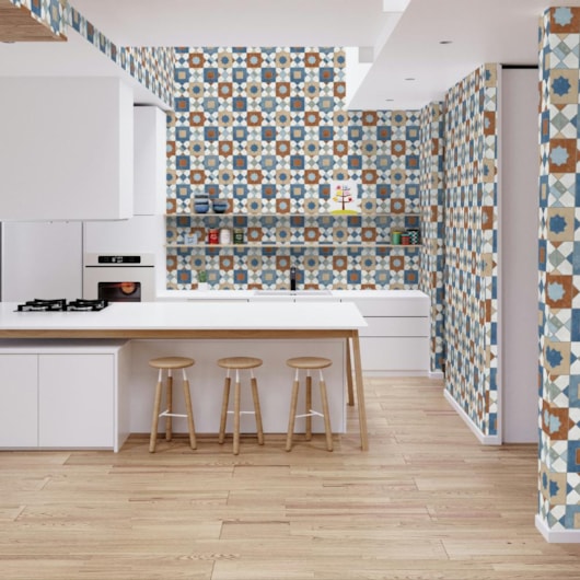 Porcelanato Ceusa Ladrilho Marroquino Mix Natural 58,4x58,4cm Retificado - Imagem principal - 10c96b33-a904-4b67-a02b-33d9e8b9d3dd