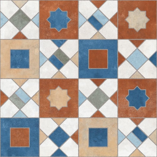 Porcelanato Ceusa Ladrilho Marroquino Mix Natural 58,4x58,4cm Retificado - Imagem principal - 7c8c658c-1a88-480b-a2f6-5bc277d2d7cf