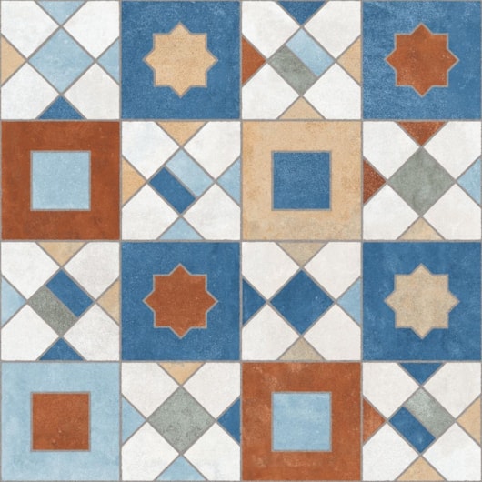 Porcelanato Ceusa Ladrilho Marroquino Mix Natural 58,4x58,4cm Retificado - Imagem principal - eb2fb666-0a78-4d40-ac0a-c3d1317006ce