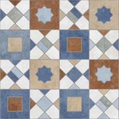 Porcelanato Ceusa Ladrilho Marroquino Mix Natural 58,4x58,4cm Retificado