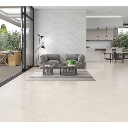 Porcelanato Damme Atlantis Crema Acetinado 83x83cm Retificado - Imagem principal - 11fabb38-062a-4ba3-9ac4-5db0a7ad83df