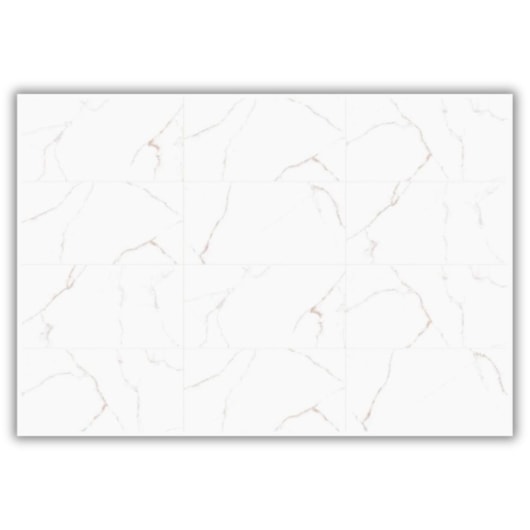 Porcelanato Damme Branco Pigues Acetinado 62x121cm Retificado - Imagem principal - c79a1fdb-641c-462a-8390-9939607f34ce