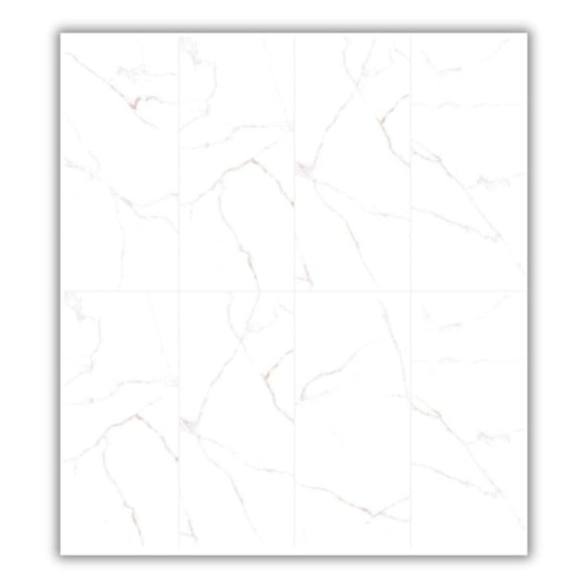 Porcelanato Damme Branco Pigues Acetinado 82x182cm Retificado - Imagem principal - 9fc56738-4dbb-4179-ade5-7c0674ab212f