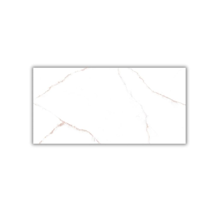 Porcelanato Damme Branco Pigues Polido 62x121cm Retificado