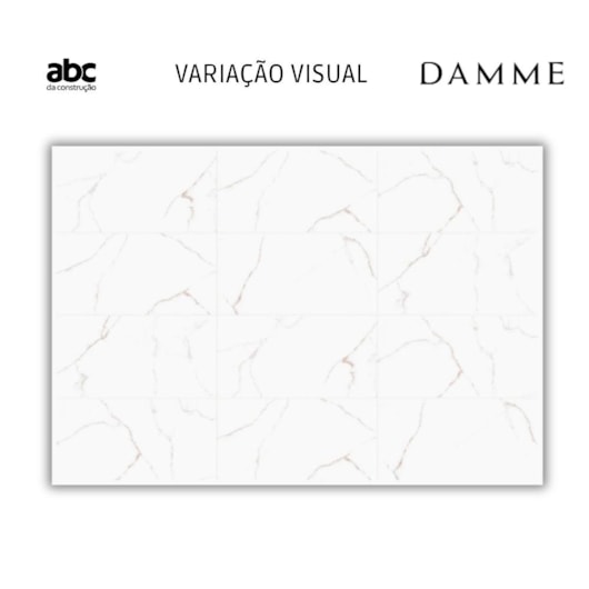 Porcelanato Damme Branco Pigues Polido 62x121cm Retificado - Imagem principal - 81946e6a-d240-42f9-9f6c-9387a9a36d8f