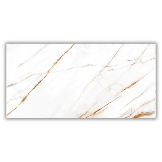 Porcelanato Damme Calacata Oro Lux Acetinado 62x121cm Retificado - Imagem principal - eb46c558-cb16-4d45-8fdb-97e795bd843d
