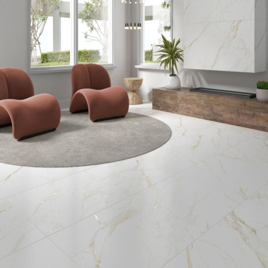 Porcelanato Damme Calacata Supremo Acetinado 62x121cm Retificado - Imagem principal - a46e68cb-08db-41bd-91c4-2f57db48f262