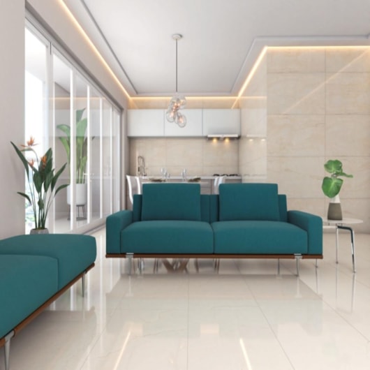 Porcelanato Damme Crema Natura Polido 82x82cm Retificado - Imagem principal - 6c29b2aa-cf74-4ccd-bbb8-3f6d6dd971a8