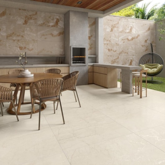 Porcelanato Damme Crema Turco DDG 62x121cm Retificado - Imagem principal - 7de93a66-8690-4b7b-95fb-d4319fbe512b