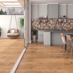 Porcelanato Damme Dark Castor Externo 20x121cm Retificado