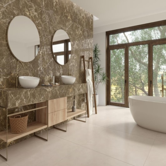 Porcelanato Damme Marmo Cappuccino Acetinado 62x121cm Retificado - Imagem principal - 2452c4d7-2792-492a-a98a-4621619155c7