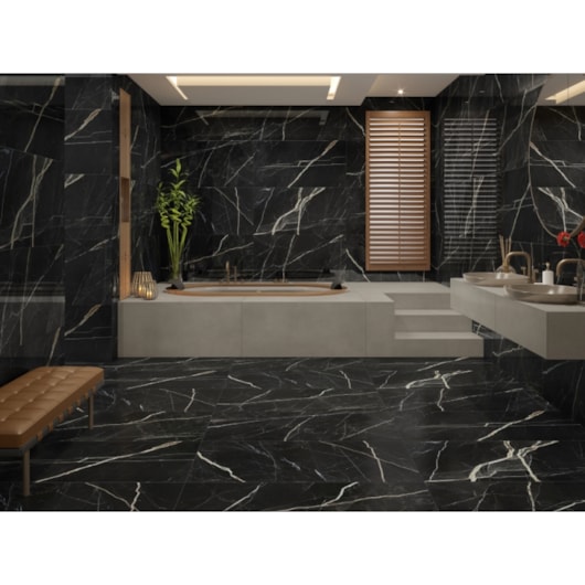 Porcelanato Damme Nero Levanto Acetinado 62x121cm Retificado - Imagem principal - 1afc27c2-35f9-45d4-a185-f32305db37bc