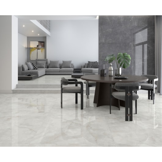 Porcelanato Damme Onix Ice Polido 121x121cm Retificado - Imagem principal - 33a7fab2-3c14-4ffd-a466-6186c889ab85