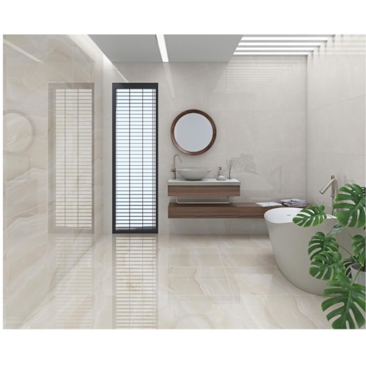 Porcelanato Damme Pulpis Marfil Polido 62x121cm Retificado - Imagem principal - 9f304def-2e67-4065-a088-09bdfd7dbb88