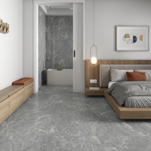 Porcelanato Damme Venato Grigio Polido 62x121cm Retificado - Imagem principal - 229c4de7-9abe-4c77-9a54-ea1f2ec829e9