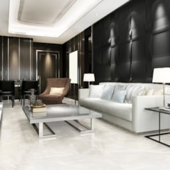 Porcelanato Delta Fuji Off White Polido 72x72cm Retificado