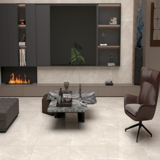 Porcelanato Delta Fuji Off White Polido 84x84cm Retificado - Imagem principal - bf40edae-946d-410d-80ef-60e384fd761d