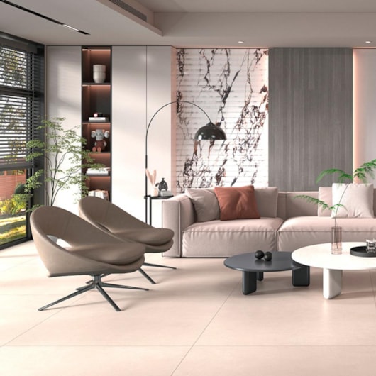 Porcelanato Delta Obelisco Avena Acetinado 120x120cm Retificado - Imagem principal - aac118bb-e359-48e3-adf5-90e0f303f624