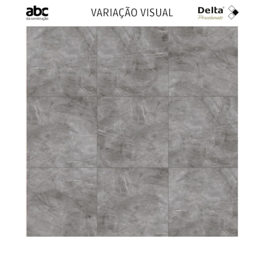 Porcelanato Delta Pulpis Grafite Polido Cinza 84x84cm Retificado - Imagem principal - 28d7e208-14e1-4fbc-a0fc-be31290f4668