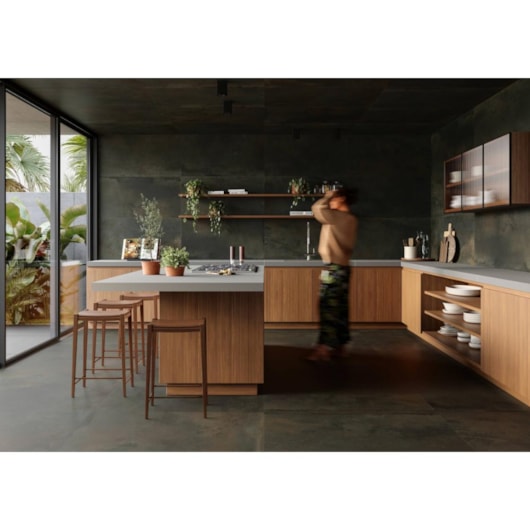 Porcelanato Eliane Cais Oleo 3D Acetinado 60x120cm Retificado - Imagem principal - f59180c2-b79b-402b-9f03-3f82a777cb6d