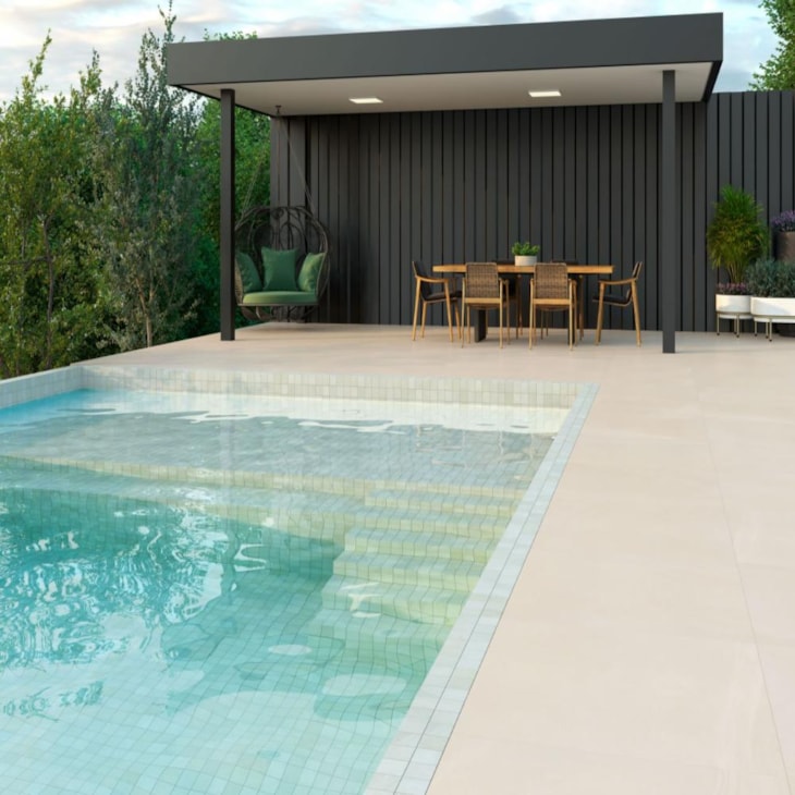 Porcelanato Eliane Khali Off White Externo 90x90cm Retificado