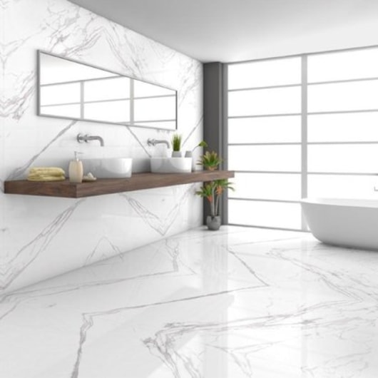 Porcelanato Eliane Marmo Branco Polido 80x160cm Retificado  - Imagem principal - bfb6d51b-668a-4558-8519-17edb327790f