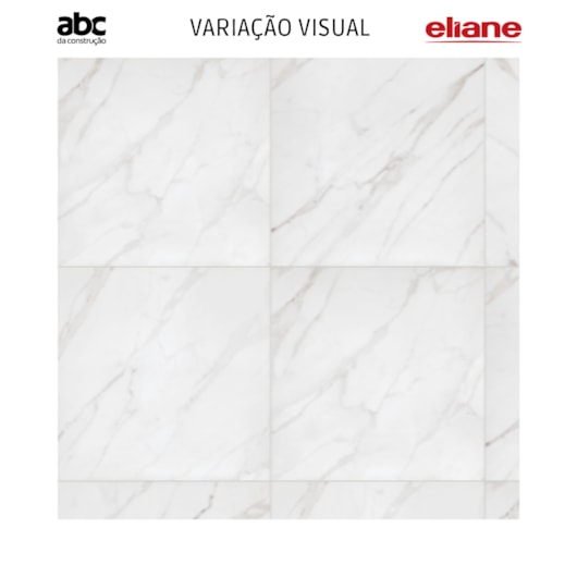 Porcelanato Eliane Mont Blanc Acetinado 90x90cm Branco Retificado - Imagem principal - 3e6b655d-0535-4092-96fa-aef927825a6a