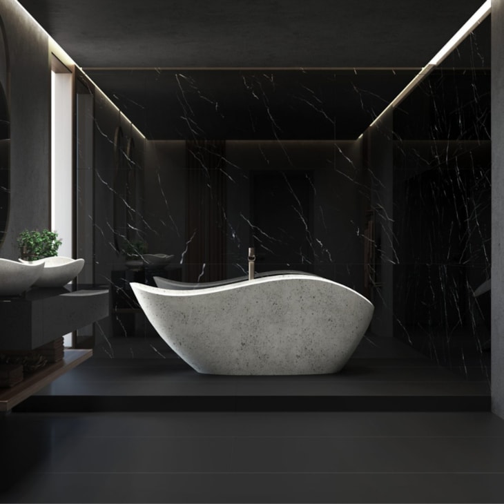 Porcelanato Eliane Nero Marquina Polido 80x160cm Retificado 