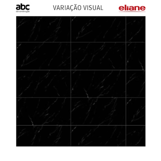 Porcelanato Eliane Nero Marquina Polido 80x160cm Retificado  - Imagem principal - 77c416d5-f769-445b-a36a-b5669bdeca4b