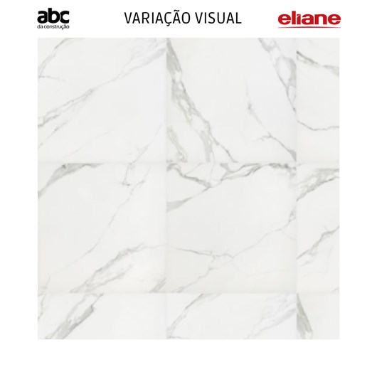 Porcelanato Eliane Place Acetinado 120x120cm Branco Retificado  - Imagem principal - 303a7643-e0d1-4985-8cf4-900fcc11a92d