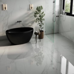 Porcelanato Eliane Place Polido Branco 120x120cm Retificado