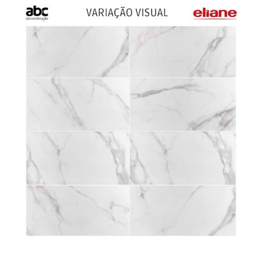 Porcelanato Eliane Place Polido Mármore 60x120cm Retificado  - Imagem principal - 0ed32c19-c94b-443b-b4e1-3a2b86c0285c