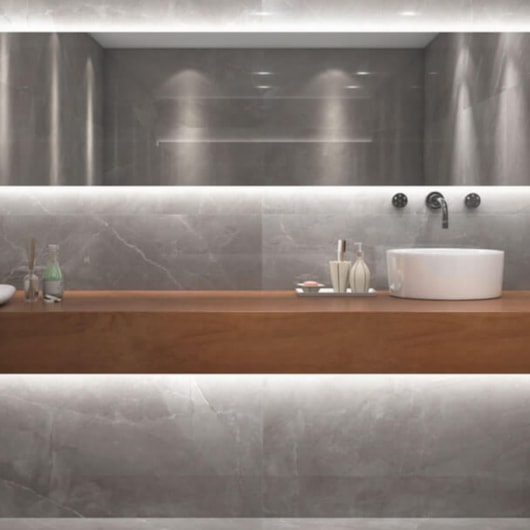 Porcelanato Eliane Pulpis Gray Polido Cinza 60x120cm Retificado  - Imagem principal - bb3ea1c8-7e6e-4815-bf4e-4dade0f7265a