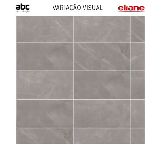 Porcelanato Eliane Pulpis Gray Polido Cinza 60x120cm Retificado  - Imagem principal - 3896089e-8f34-43de-bf07-0f9d727879c9