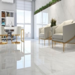 Porcelanato Elizabeth Champagne Acetinado 84x84cm Retificado