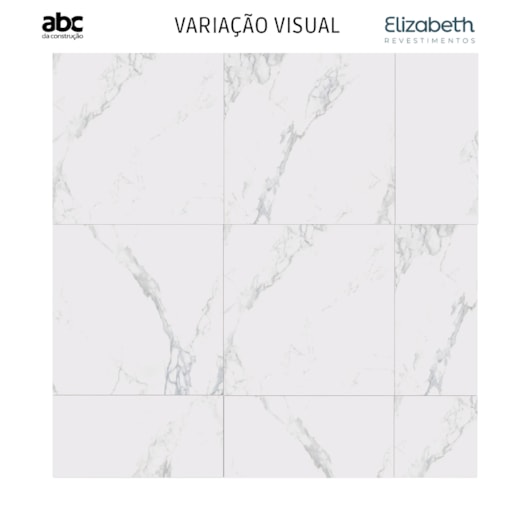 Porcelanato Elizabeth Le Blanc Mámore Acetinado 84x84cm Retificado  - Imagem principal - 4b8aa3dd-d502-4bbf-a758-c07a7c9dda83