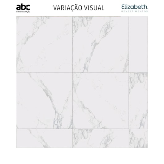 Porcelanato Elizabeth Le Blanc Polido 84x84cm Retificado - Imagem principal - 5377477e-556a-4bc5-9c95-694879a149fe
