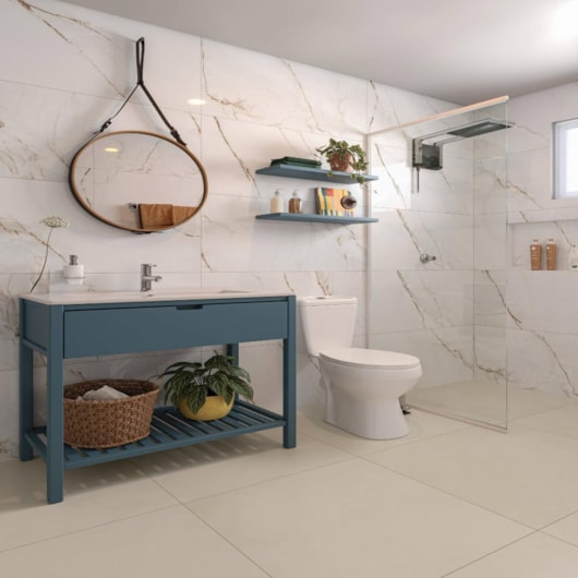 Porcelanato Elizabeth Parana Branco Esmaltado Polido 49x99cm Retificado - Imagem principal - 8ca8babd-67d4-4c20-a4d9-e797ef3de92b