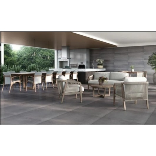 Porcelanato Elizabeth Urban Gray Acetinado 84x84Cm Cinza Retificado - Imagem principal - 208bad2a-7072-423a-9da1-01155cf79343