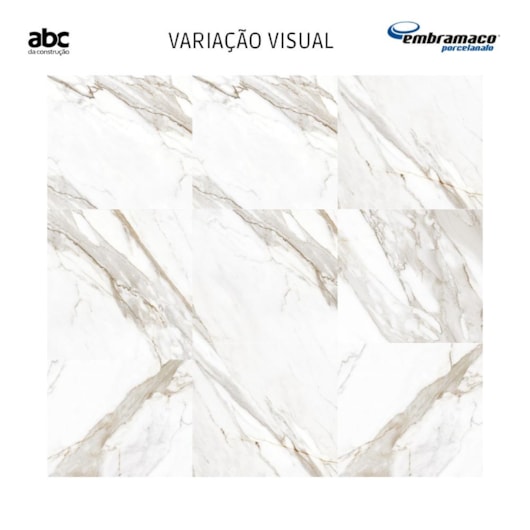 Porcelanato Embramaco Calacata Gold Lux Polido 62x121Cm Retificado - Imagem principal - a7326cf9-a720-46b0-aca8-c54860e601e7