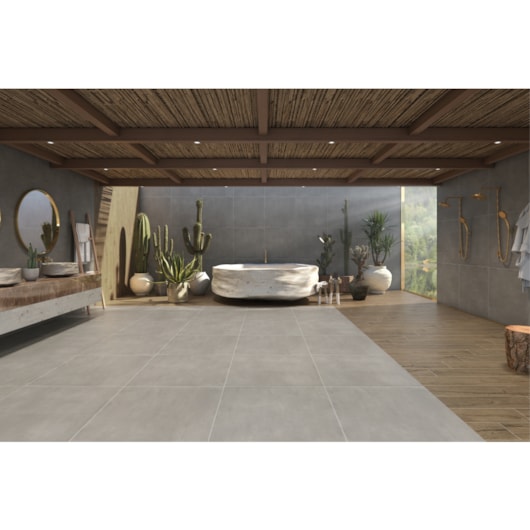 Porcelanato Embramaco Detroit Gray Out Plus 83064 Externo 83x83cm Retificado - Imagem principal - 62790e69-3752-4e4a-9797-4a03ef24f512