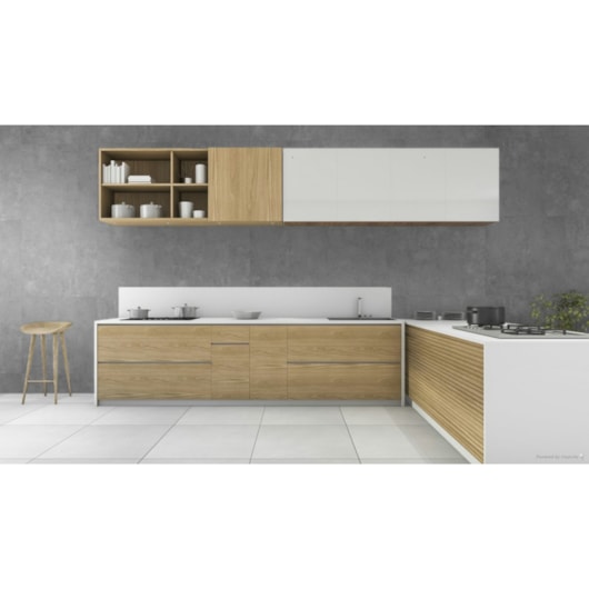 Porcelanato Embramaco District Gray Plus 83027 Acetinado Cinza 83x83cm Retificado  - Imagem principal - 611f5290-415d-4771-b9de-f4e9208b4003