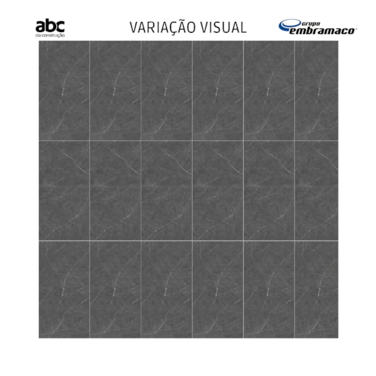 Porcelanato Embramaco Marmi Grafite Lux Polido 62x121Cm Retificado - Imagem principal - 14b38d12-2c5a-45b2-bfb2-98c4fc98d0c7