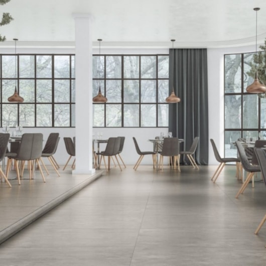 Porcelanato Embramaco Master District Gray 123002  Acetinado 123x123cm Retificado  - Imagem principal - e535ba45-7634-4ba5-8b6e-ebdfdd68c89e