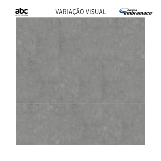 Porcelanato Embramaco Master District Gray 123002  Acetinado 123x123cm Retificado  - Imagem principal - 61a93d83-9c49-4c79-9684-b34fa88eb696