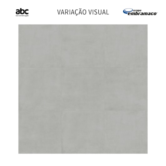 Porcelanato Embramaco Master Gales Gray Acetinado 123x123cm Retificado - Imagem principal - 4560981e-d6ef-4b85-bd7e-00b3862cdd87