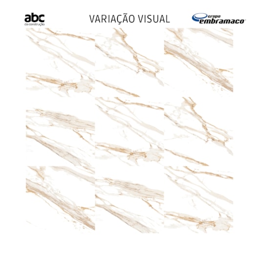 Porcelanato Embramaco Max Calacata Oro Satiny 71x71cm Retificado - Imagem principal - 5748035a-d8a0-4170-8711-b50c7ecc47a0
