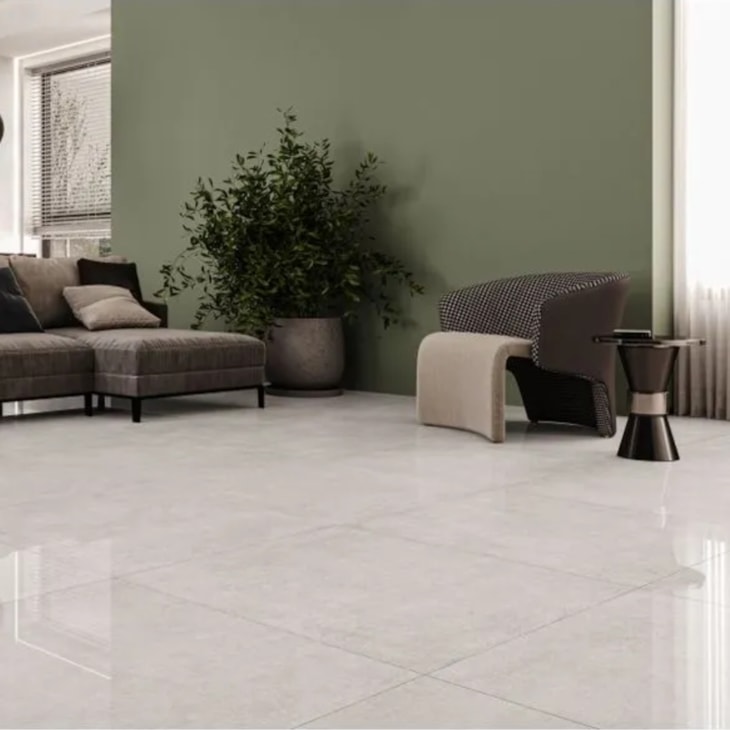 Porcelanato Embramaco Max Cemento Avorio Lux Polido 71x71cm Retificado