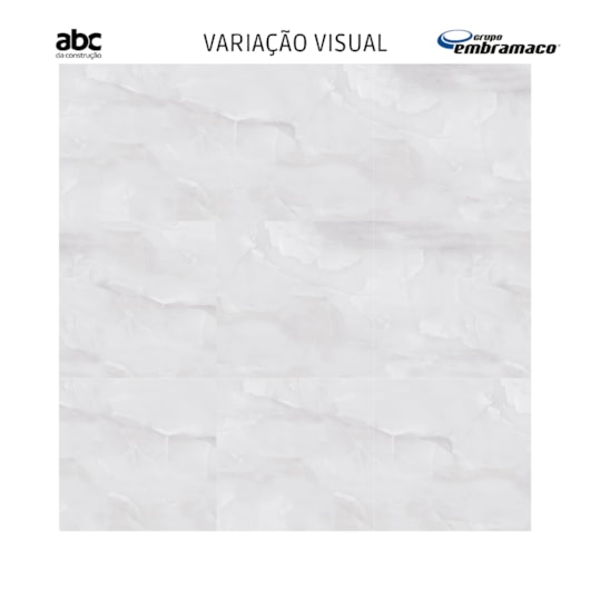 Porcelanato Embramaco Ônix Premium Lux Plus Polido Branco 82x82cm Retificado - Imagem principal - e174a7f9-e5e2-4558-af69-39f42f2893ad